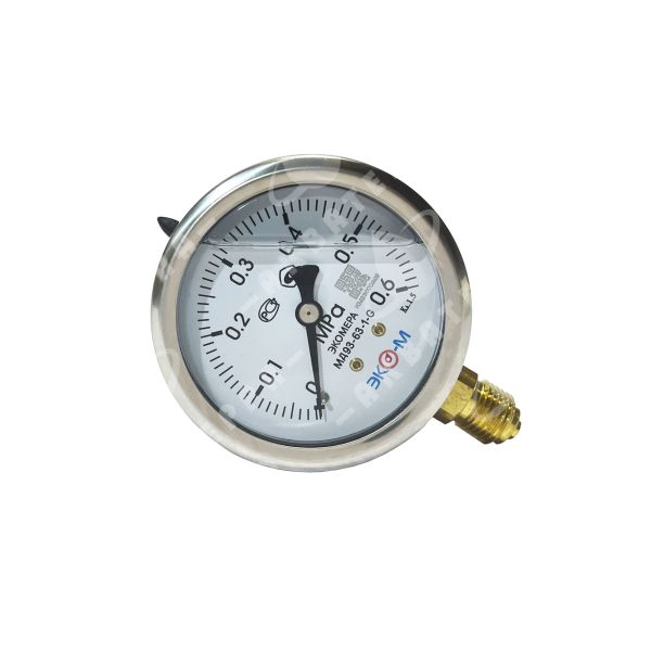 Манометр с гидрозаполнением Экомера 0...0,6 МПа G1/4 снизу